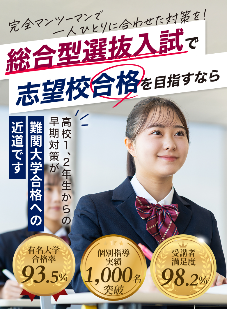 総合型選抜入試で難関大学合格を目指すなら。